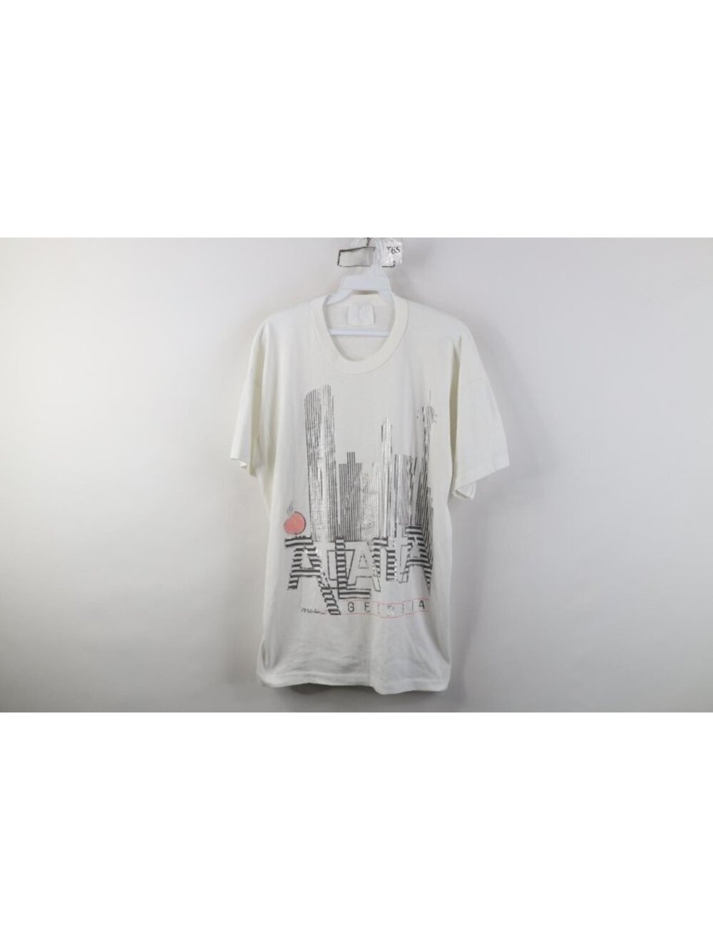 Vintage 90s Streetwear Womens Large Atlanta Georgia City Skyline T-Shirt USA